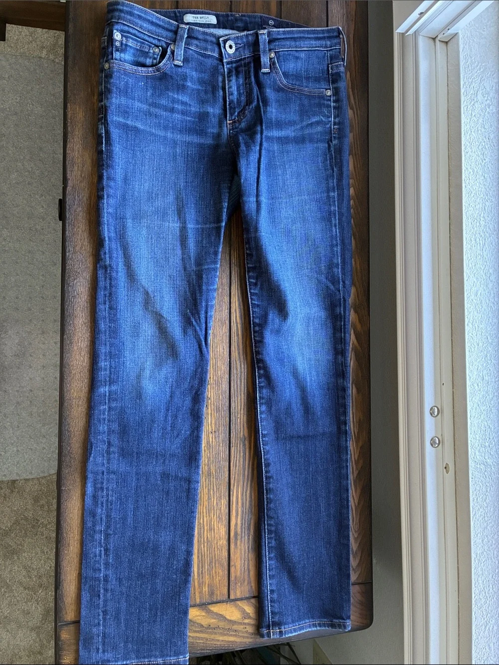 AG Adriano Goldschmied Women's the Stilt cigarette Straight Leg Jean Dark Blue